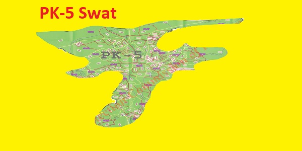 PK 5 Swat Area Location Map of KPK Assembly Halqa 2018