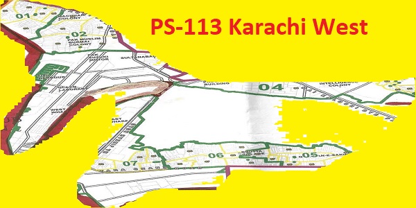 PS 113 Karachi West Area Location Map of Sindh Assembly Halqa 2018