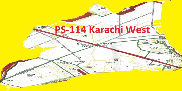PS 114 Karachi West Area Location Map of Sindh Assembly Halqa 2018
