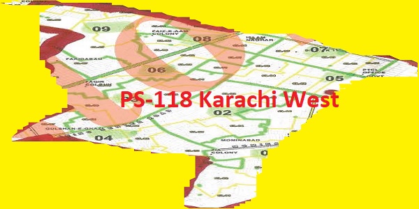 PS 118 Karachi West Area Location Map of Sindh Assembly Halqa 2018