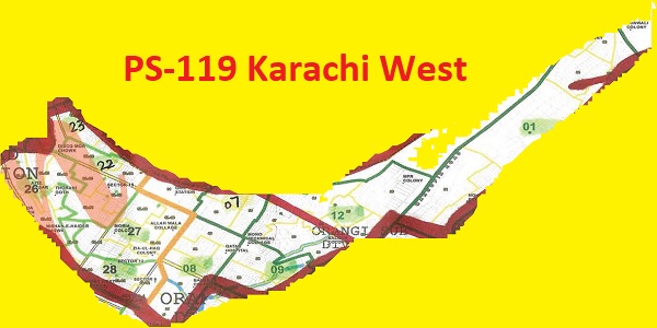 PS 119 Karachi West Area Location Map of Sindh Assembly Halqa 2018