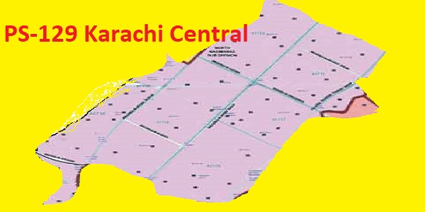PS 129 Karachi Central Area Location Map of Sindh Assembly Halqa 2018