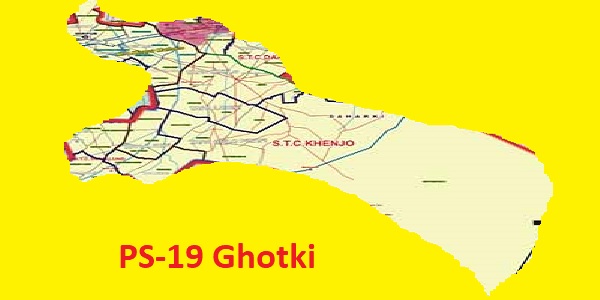 PS 19 Ghotki Area Location Map of Sindh Assembly Halqa 2018