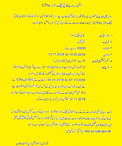 CTI Jobs - Punjab HED Announced Recruitment of College Teaching Interns 2018-2019 2 College Teaching Interns Jobs - CTI Jobs in Punjab Govt Colleges - Teaching Internees Apply now