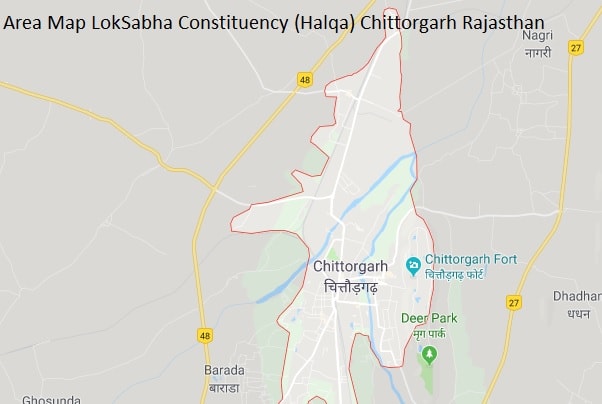 Area Map LokSabha Constituency (Halqa) Chittorgarh Rajasthan-min