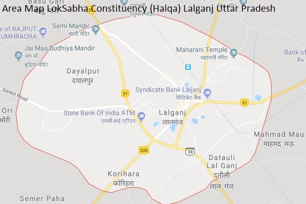 Area Map LokSabha Constituency (Halqa) Lalganj Uttar Pradesh-min