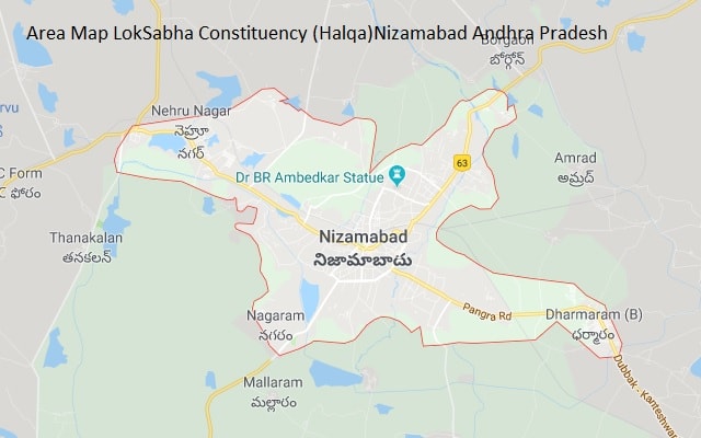 Area Map LokSabha Constituency Halqa Nizamabad Andhra Pradesh min