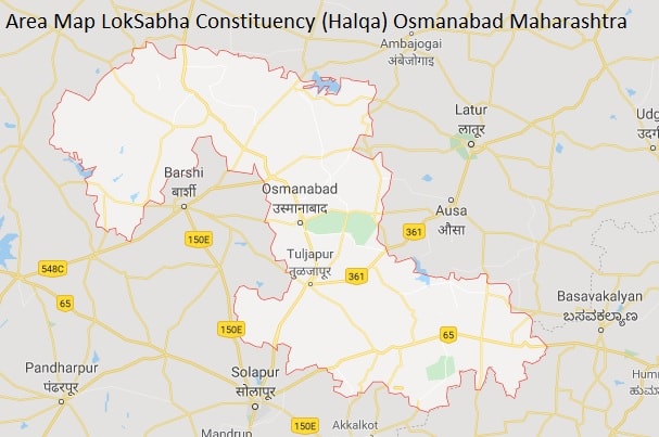 Area Map LokSabha Constituency (Halqa) Osmanabad Maharashtra-min