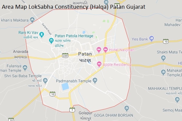 Area Map LokSabha Constituency (Halqa) Patan Gujarat-min