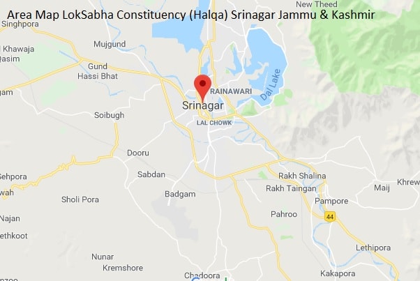 Area Map LokSabha Constituency (Halqa) Srinagar Jammu & Kashmir-min