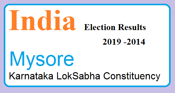 Mysore Karnataka Election Result 2019-2014 India Lok Sabha Election Map