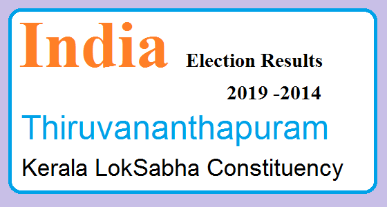 Thiruvananthapuram Kerala Constituency Indian Election Result Lok Sabha Assembly 2019 2014 1 Thiruvananthapuram Kerala Election Result 2019-2014 India Lok Sabha Election Map