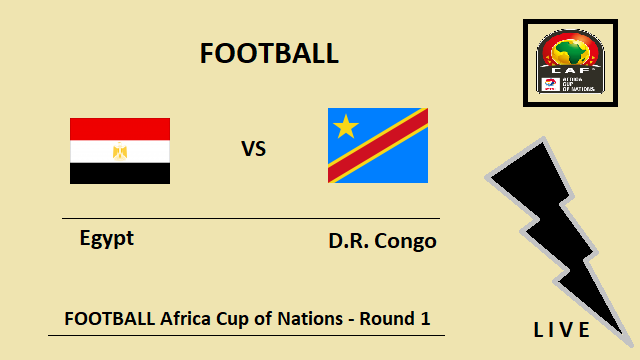 Egypt vs D.R. Congo Live Streaming – EGY vs DRC FOOTBALL Africa Cup of Nations - Round 1 Head To Head H2H Online BeIN Sport (Fra), Sport 1 (Hun)