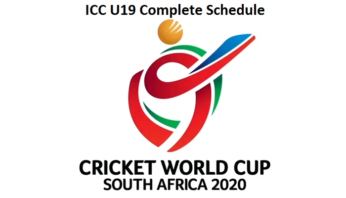 ICC Cricket U19 World Cup 2020 Complete Shedule