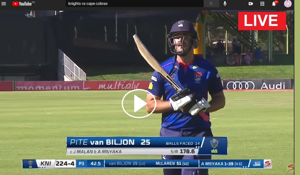Knights vs Cape Cobras Online Streaming SOUTH AFRICA CSA T20 Challenge 22 Feb 2021