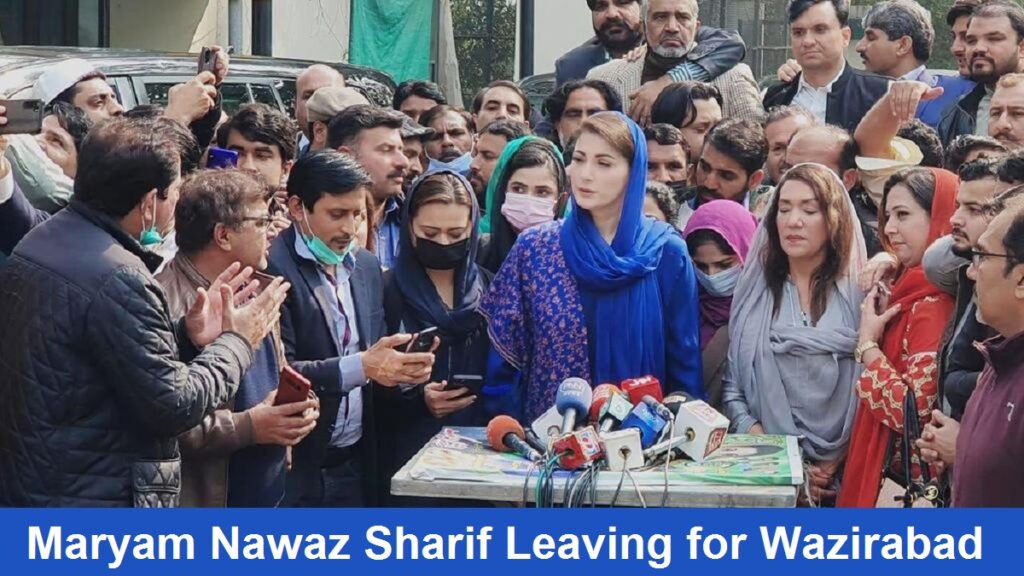 Maryam Nawaz Sharif Leaving Jati Umra Lahore for Waziarabad Gujranwala