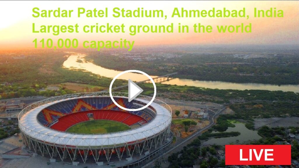 Sardar Patel Stadium Ahmedabad India 110000 capacity Largest cricket ground in the world In vs ENG Live Test