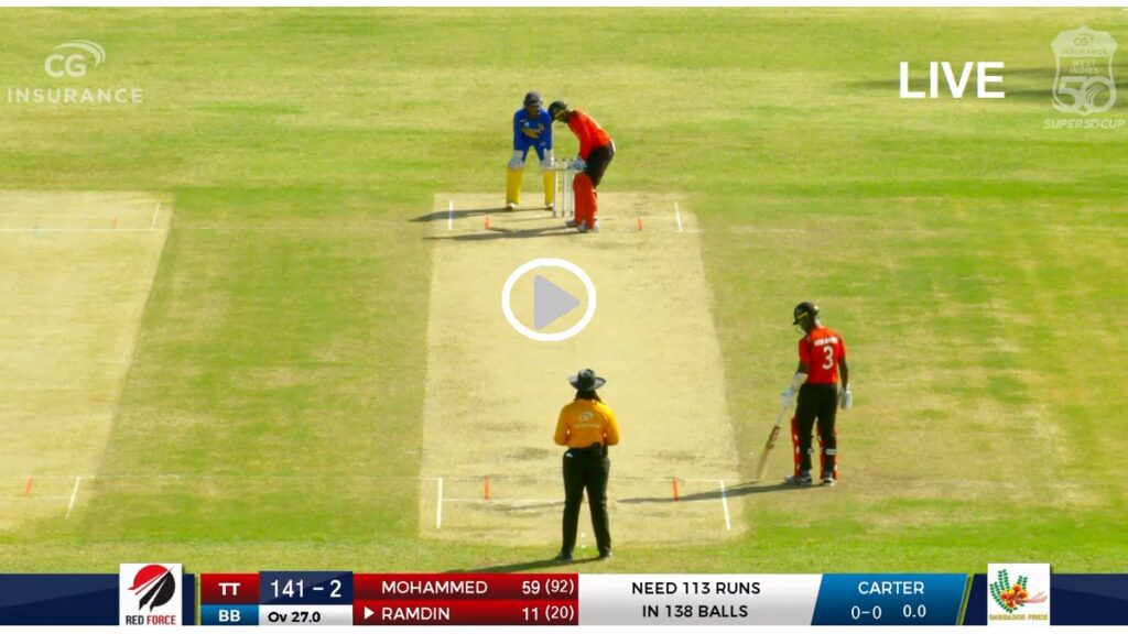 West Indies - LIVE Streaming Trinidad and Tobago vs Barbados CG Insurance Super50 Cup 2021