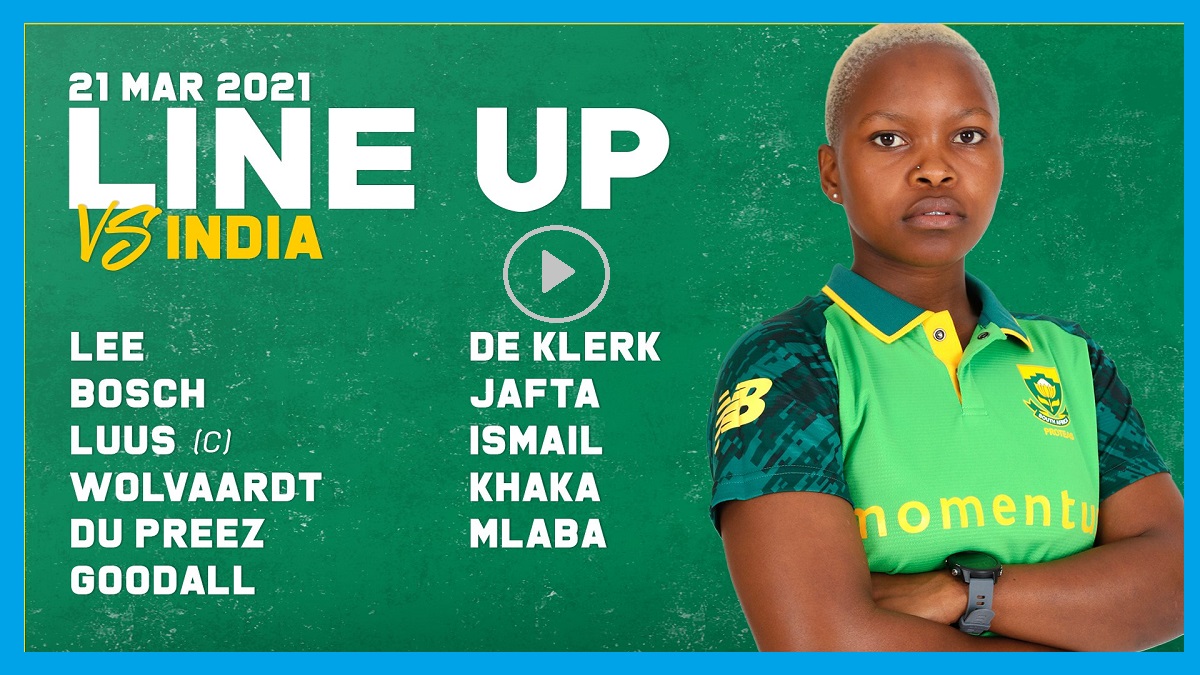 T20 Match Women India vs South Africa - INS vs SA - Lineup Squad