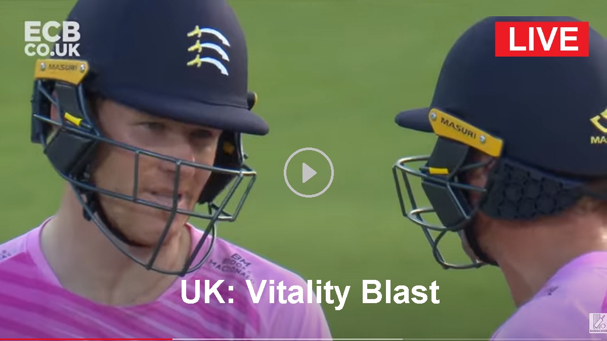 Live T20 Cricket - Middlesex vs Gloucestershire (MID vs GLO) Free Streaming - UK Vitality Blast 2022 - Watch Sky Sport TV Live