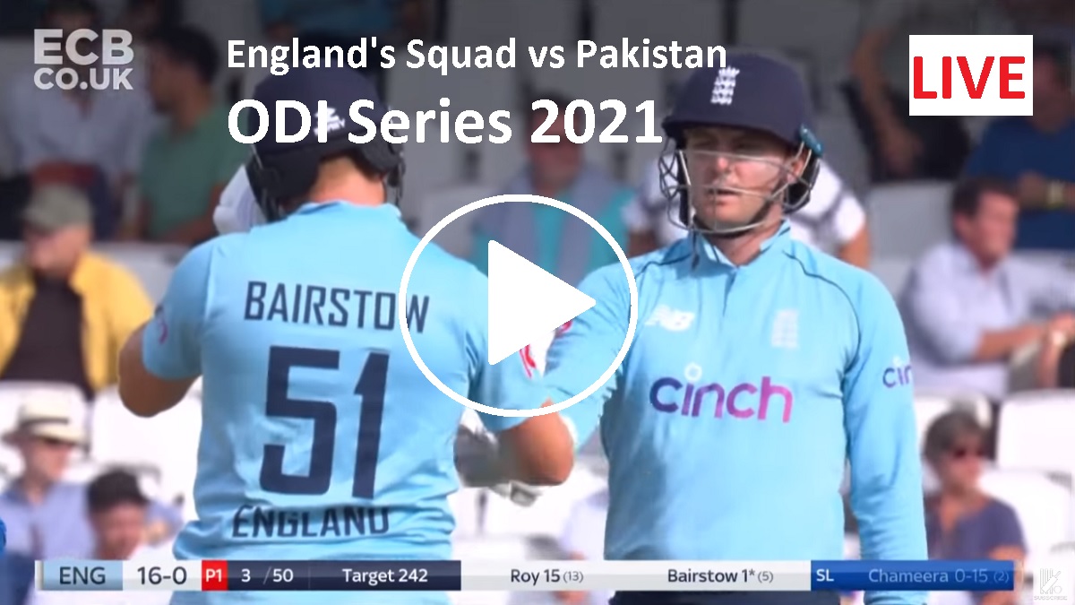 England Squad vs Pakistan for ODI Series July 2021