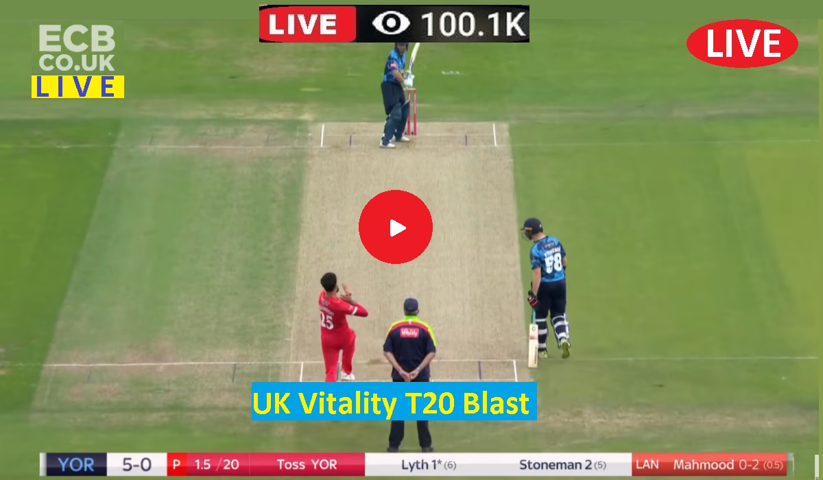 Live UK Cricket YOR vs SUS Yorkshire vs Sussex Live Stream T20 Vitality Blast Playoffs Quarter Finals 2021