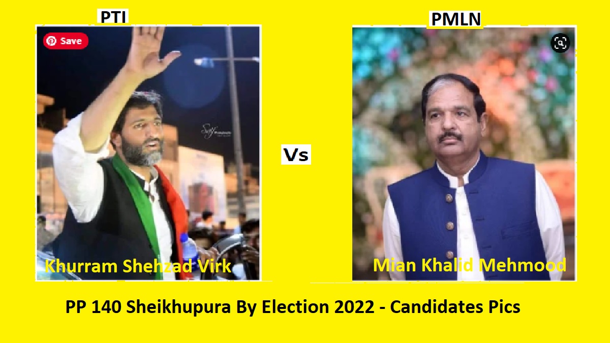 PP 140 Sheikhupura By Election 2022 Candidates Pics