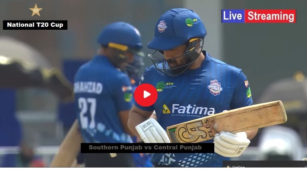 Southern Punjab vs Central Punjab National T20 Cup 2022 2023 Live Streaming Youtube PTV Sports HD Online