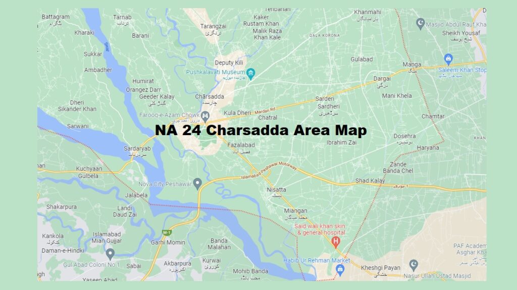 NA 24 Charsadda Complete Google Area Map By Election 16 Oct 2022