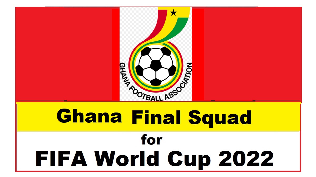 Ghana Final Squad for FIFA World Cup 2022 - Ghana Football Association (GFA) Logo