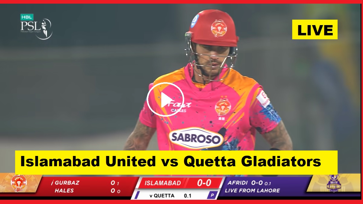 IU vs QG - Islamabad United vs Quetta Gladiators - PSL 8 2023 Live PTV Sports