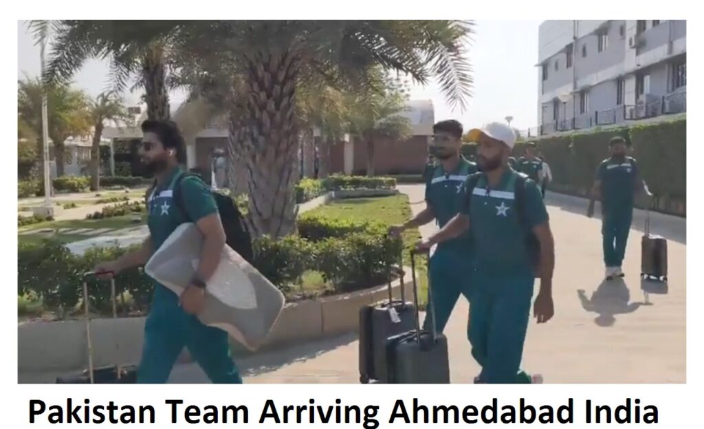 Pakistan Team Arriving Ahmedabad India