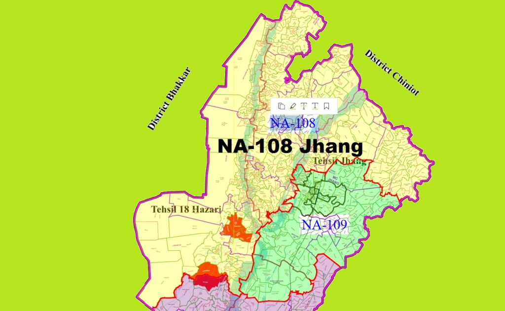 NA 108 Jhang New Halqabandi Map 2024