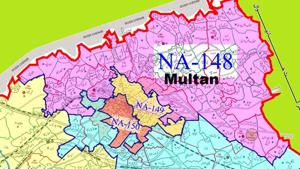 NA 148 Multan New Halqabandi Map 2024