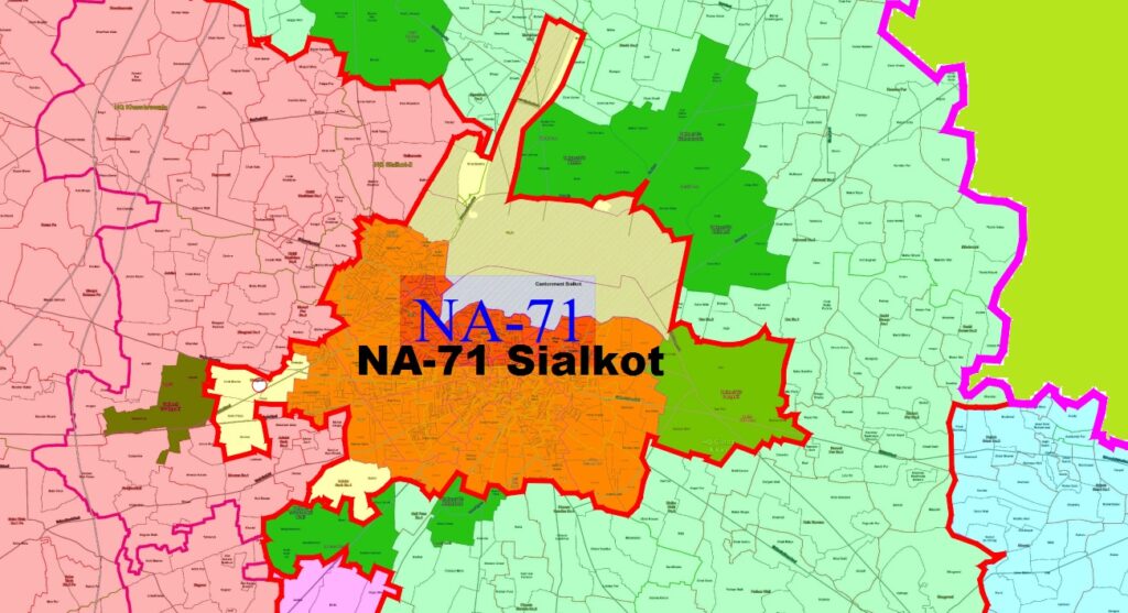 NA 71 Sialkot New Halqabandi Map 2024