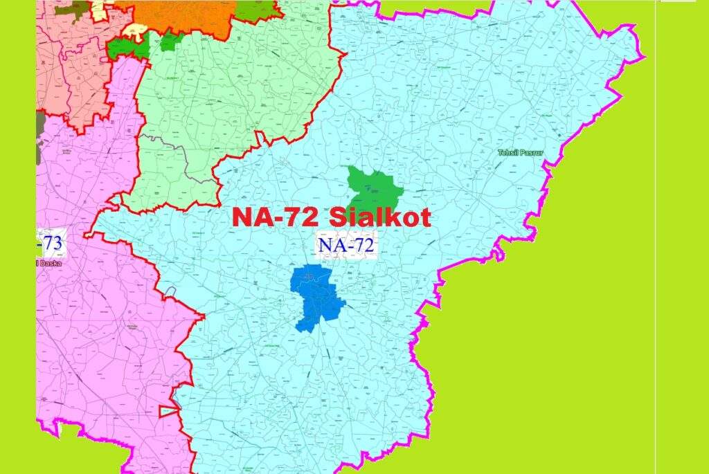 NA 72 Sialkot New Halqabandi Map 2024