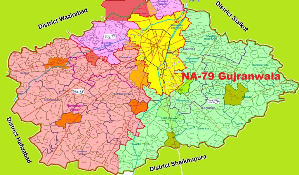 NA 79 Gujranwala New Halqabandi Map 2024