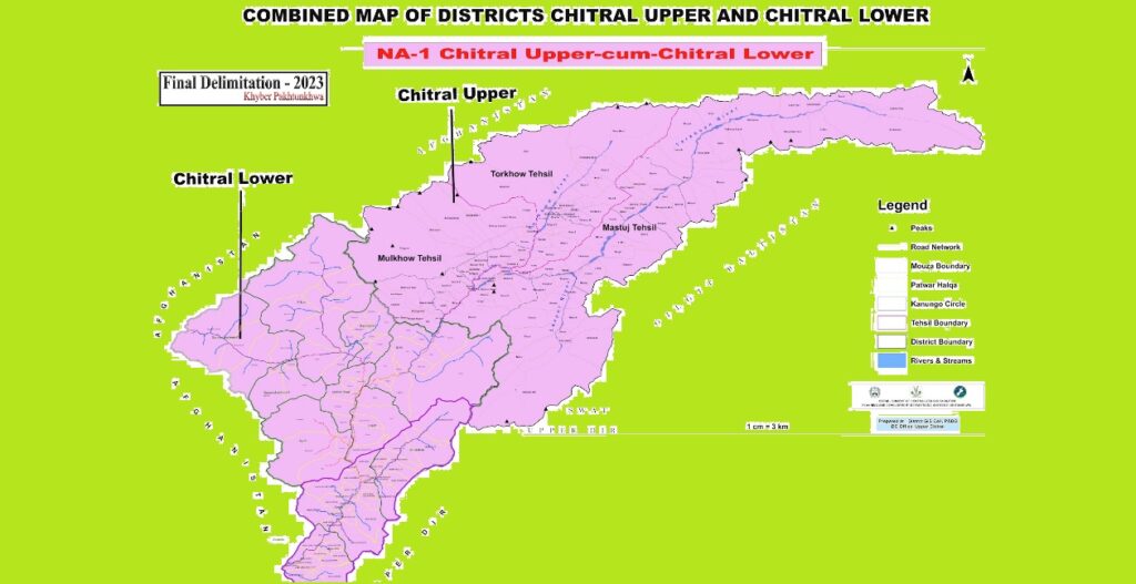 NA 1 Chitral New Halqabandi Map 2024