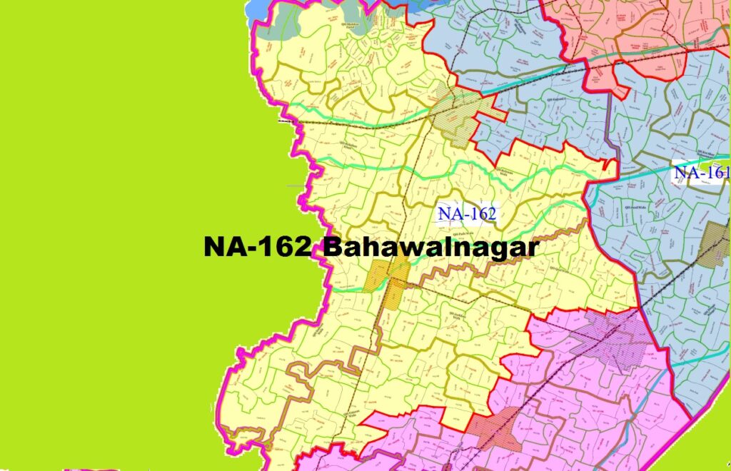 NA 162 Bahawalnagar New Halqabandi Map 2024
