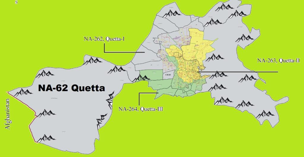 NA 262 Quetta New Halqabandi Map 2024