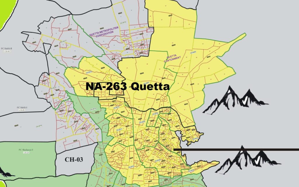 NA 263 Quetta New Halqabandi Map 2024