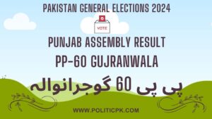 PP-60 Gujranwala Final Result 2024, Winner Candidate